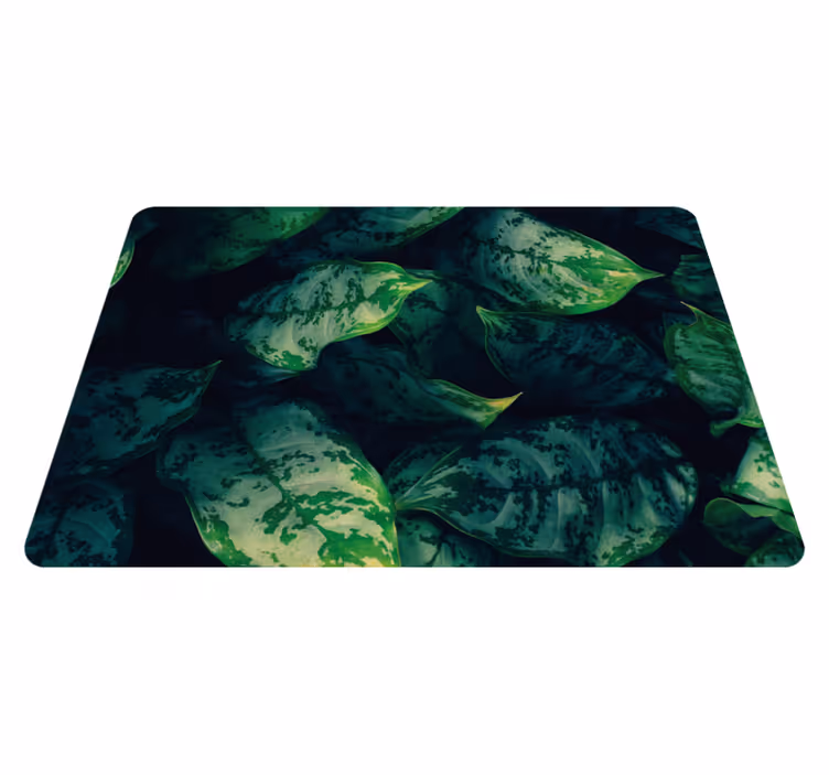 Tapis vinyle plantes feuilles de maranta - TenStickers