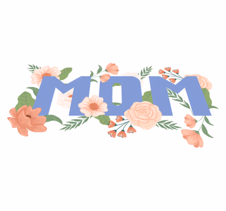 Tapis vinyle plantes illustration florale pour maman - TenStickers