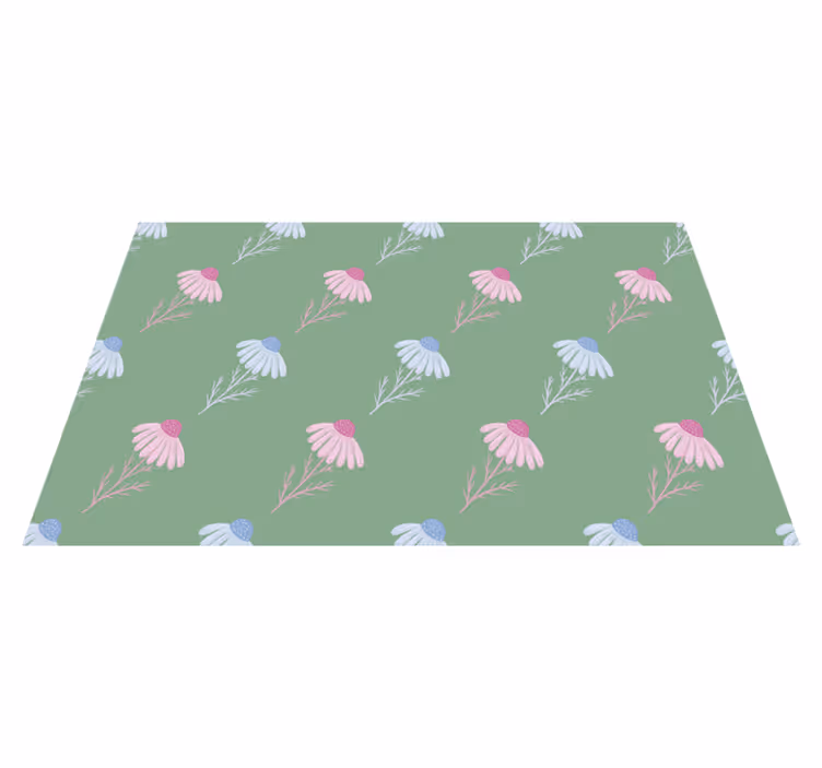 Tapis vinyle plantes motif marguerites camomille - TenStickers