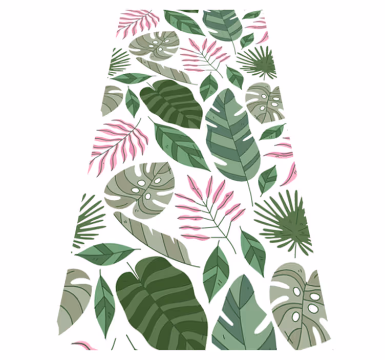 Tapis vinyle plantes jardin tropical minimaliste - TenStickers