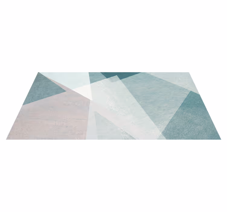 Tapis vinyle géométrique vert pastel - TenStickers