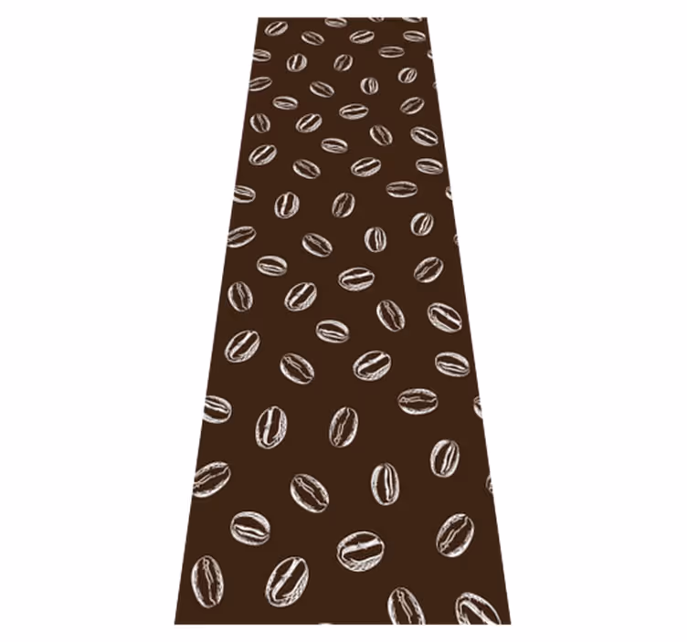 Tapis vinyle cuisine motif café en grains seamless - TenStickers
