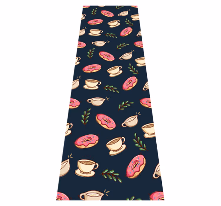 Tapis vinyle cuisine arrière-plan desserts et café - TenStickers