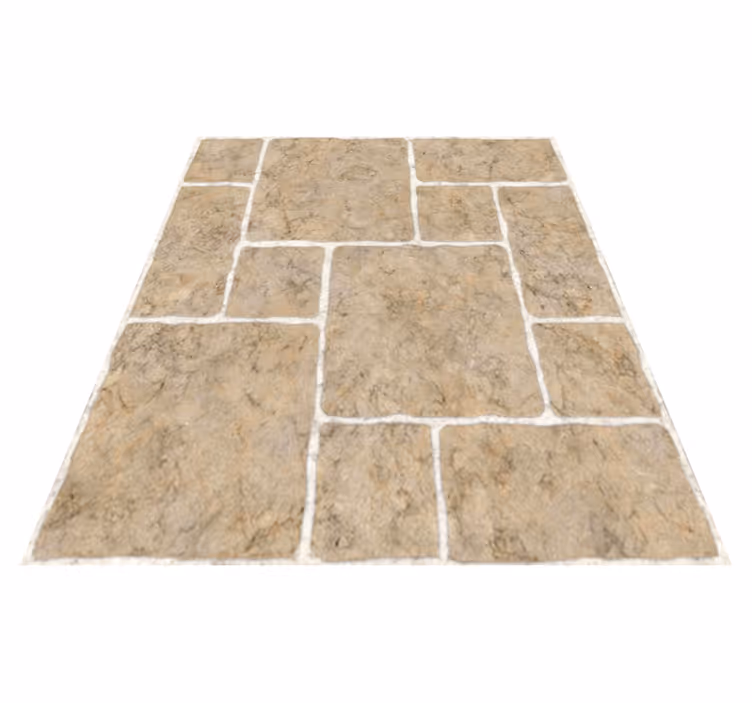 Tapis vinyle salle de bain pierres beiges - TenStickers
