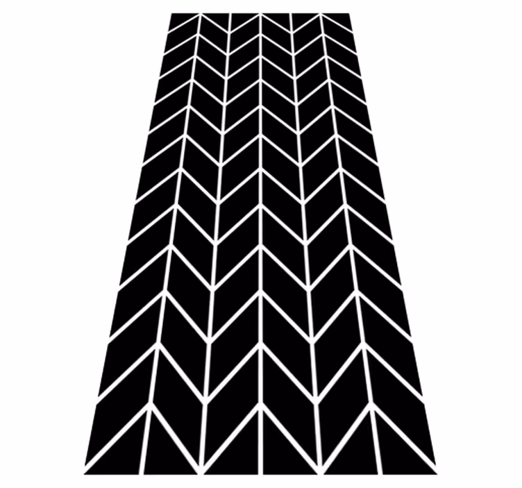 Tapis vinyle salle de bain flèches géométriques - TenStickers