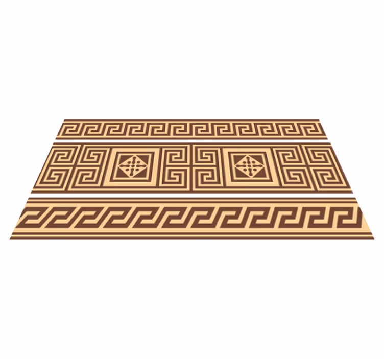 Tapis vinyle salle de bain motif grec - TenStickers