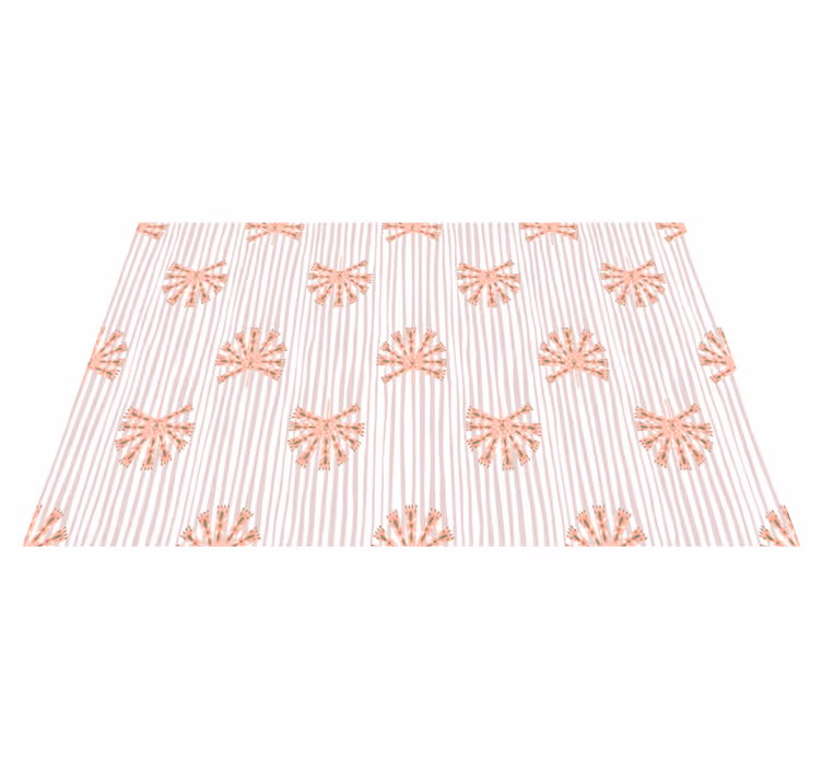 Tapis vinyle plantes fleurs pastel géométriques - TenStickers