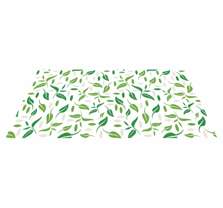Tapis vinyle plantes motif petites feuilles vertes - TenStickers
