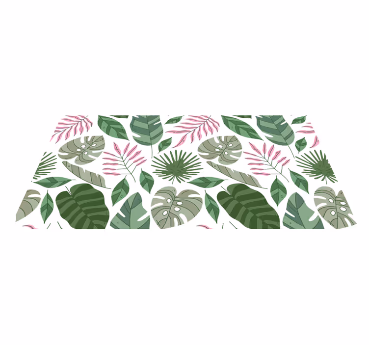 Tapis vinyle plantes jardin minimaliste tropical - TenStickers