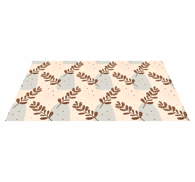 Tapis vinyle plantes esthétiques pastel - TenStickers