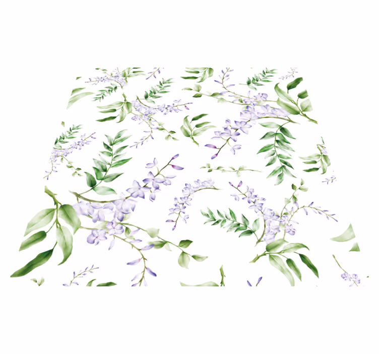 Tapis vinyle plantes motif lavande pour fenêtre - TenStickers