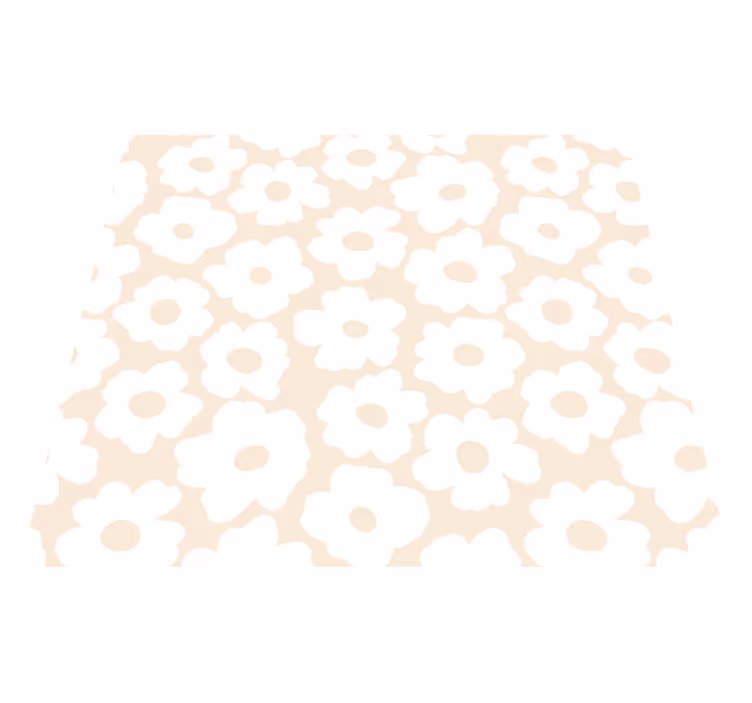 Tapis vinyle plantes coquelicot blanc - TenStickers