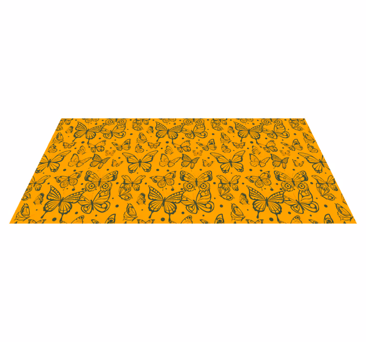 Tapis vinyle plantes fond de plantes papillon - TenStickers