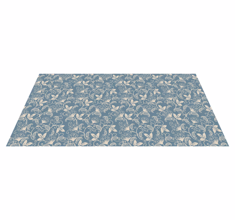 Tapis vinyle plantes motif floral - TenStickers