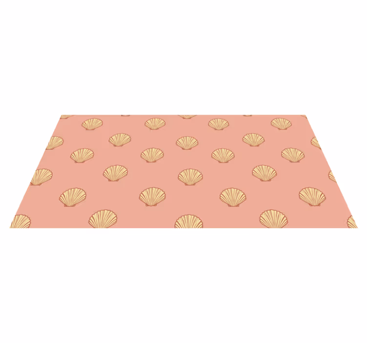 Tapis vinyle plantes motif coquillage - TenStickers