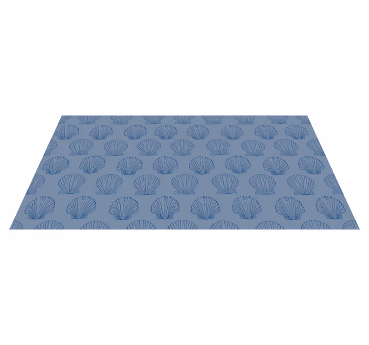 Tapis vinyle plantes motif coquillage - TenStickers