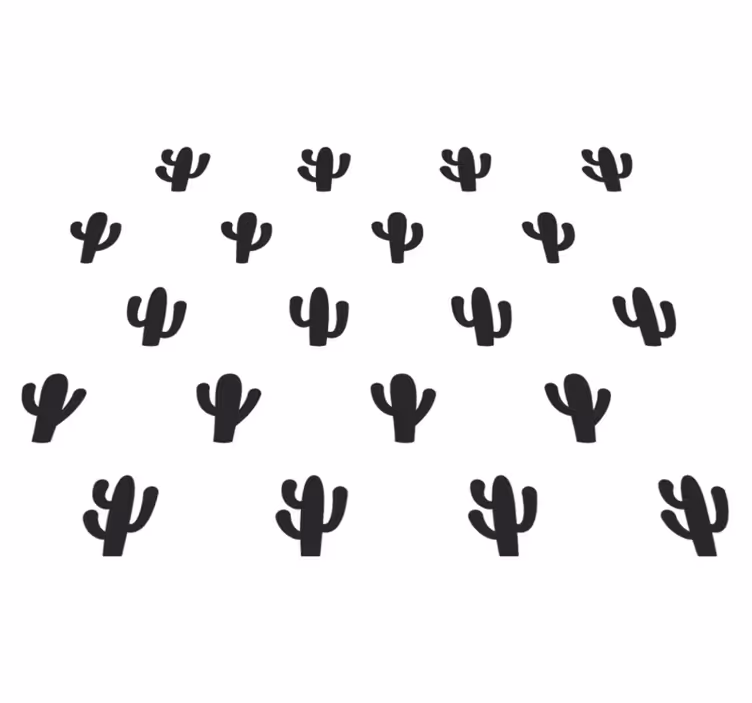 Tapis vinyle plantes motif cactus - TenStickers