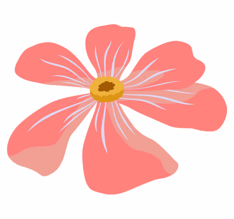 Tapis vinyle plantes design floral rose - TenStickers
