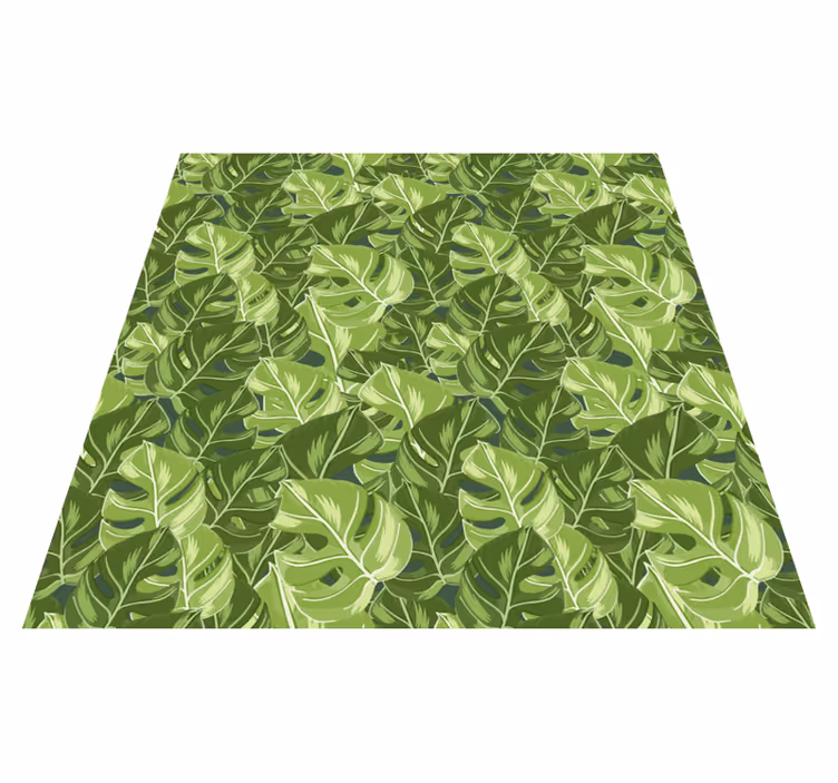 Tapis vinyle plantes motifs de feuilles luxuriantes - TenStickers