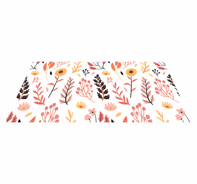 Tapis vinyle plantes motif floral décoratif - TenStickers