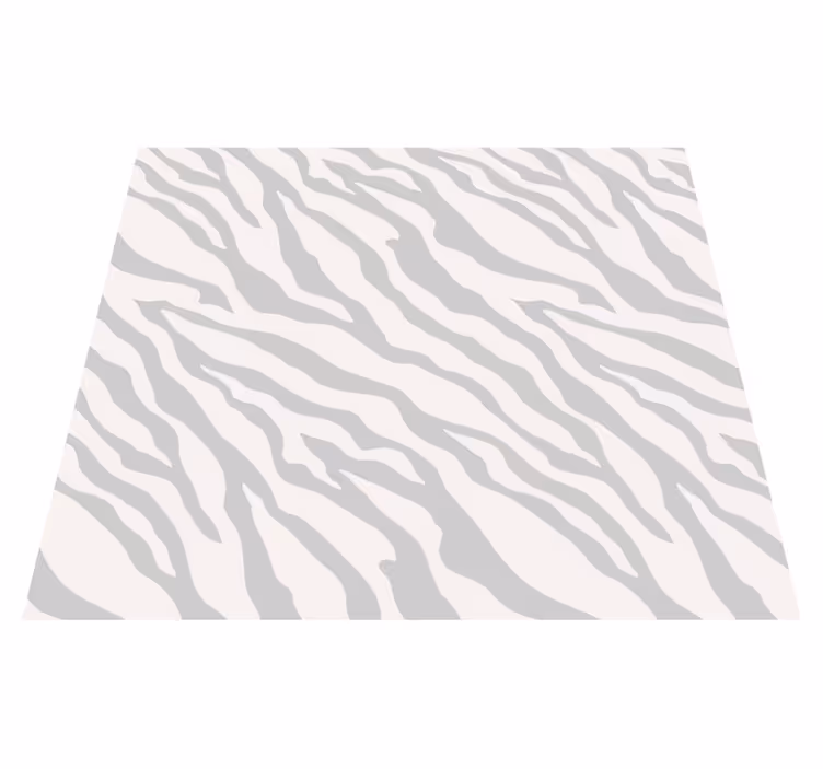 Tapis vinyle motif animal zèbre gris clair - TenStickers