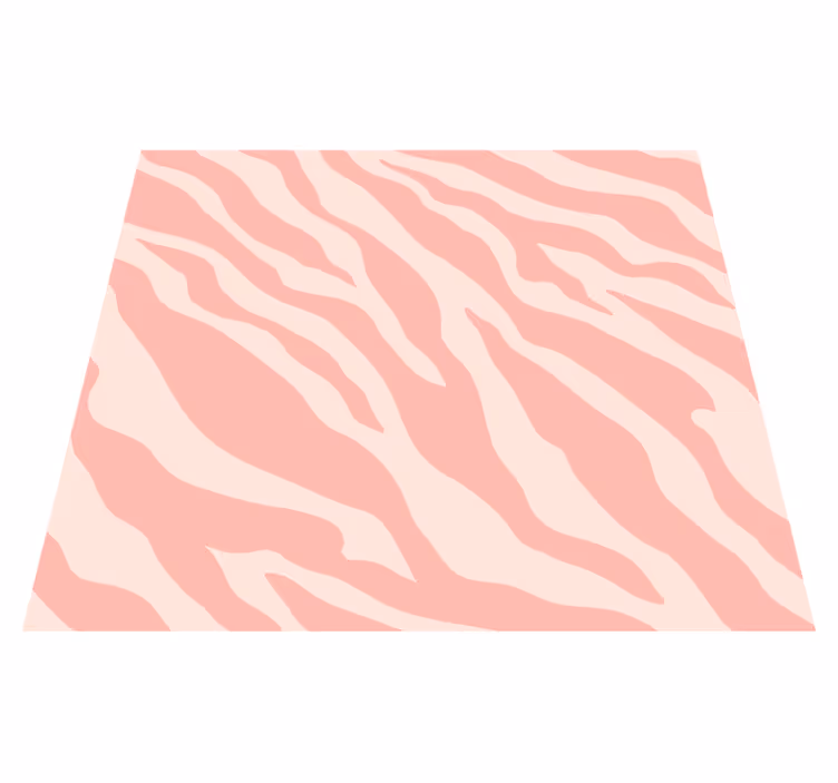 Tapis vinyle motif animal zèbre rose - TenStickers