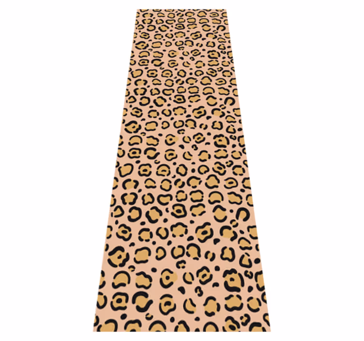 Tapis vinyle motif animal léopard pastel - TenStickers