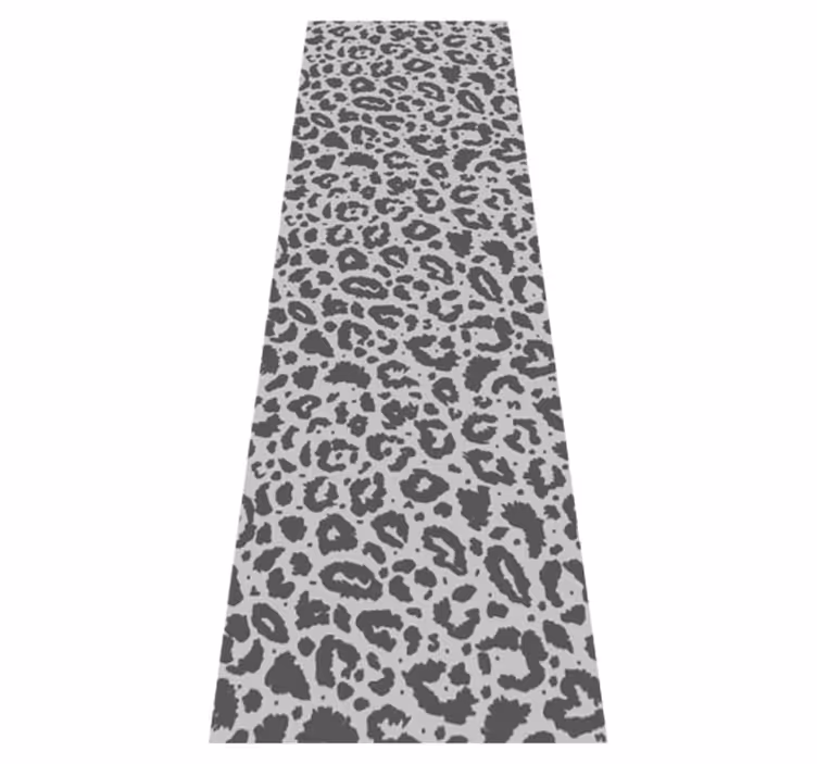 Tapis vinyle motif animal imprimé léopard gris classique - TenStickers