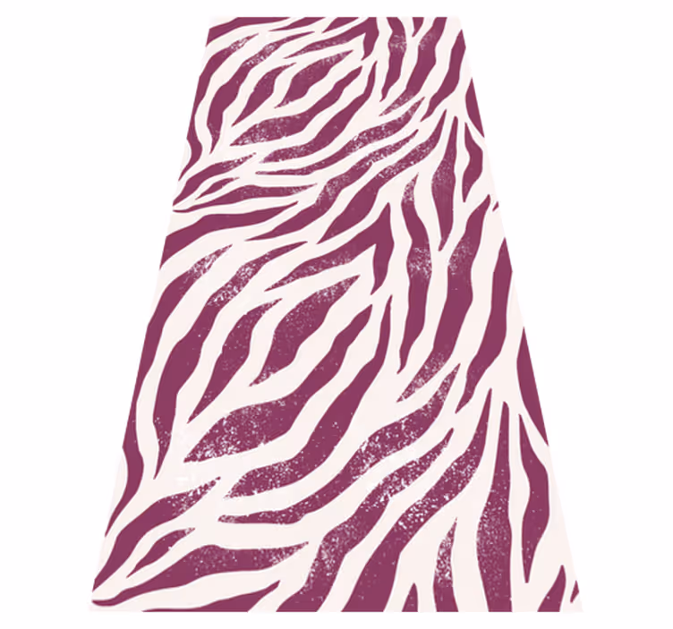 Tapis vinyle motif animal zèbre violet et blanc - TenStickers