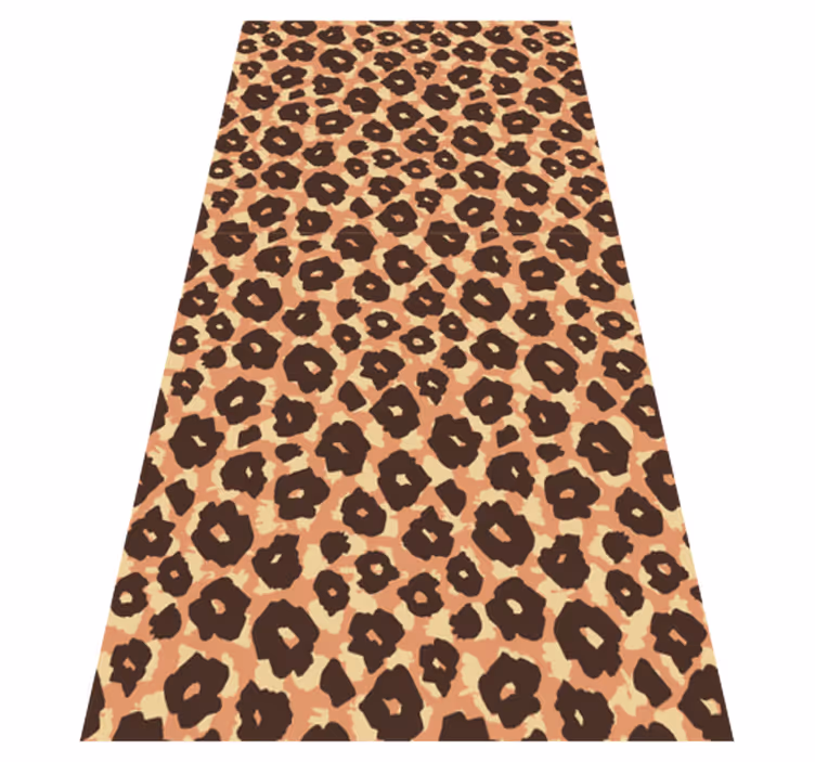 Tapis vinyle motif animal imitation léopard velouté - TenStickers