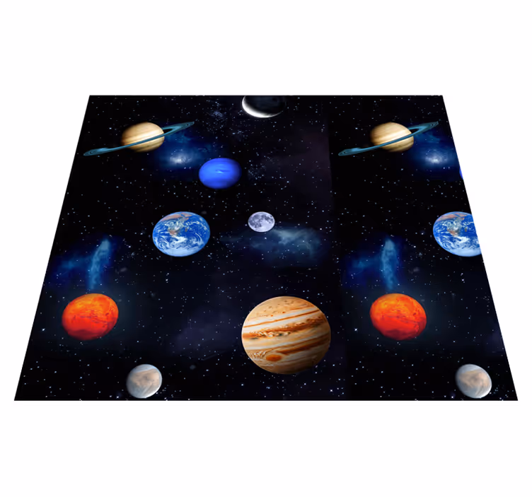 Tapis vinyle étoile univers planétaire - TenStickers
