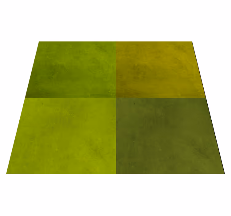 Tapis vinyle géométrique carrés verts modernes - TenStickers
