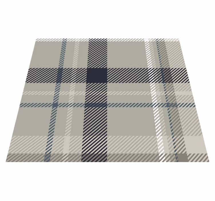 Tapis vinyle géométrique en laine grise - TenStickers