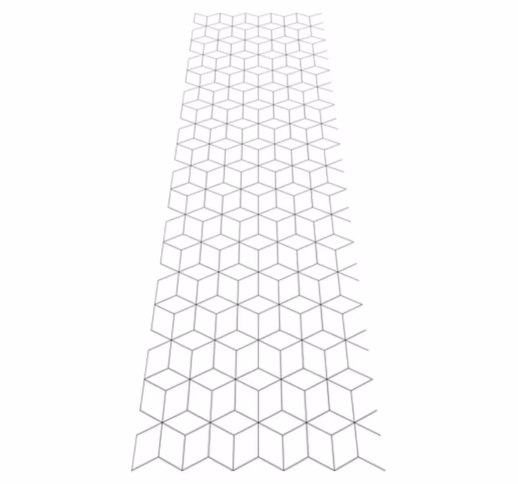 Tapis vinyle géométrique motif cubes géométriques - TenStickers