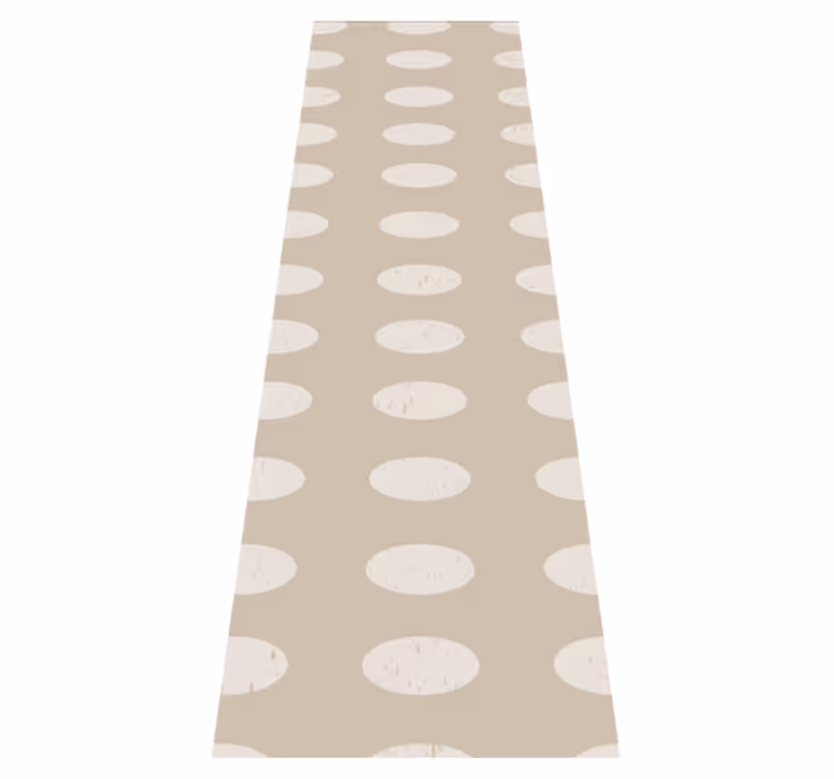 Tapis vinyle géométrique motif cercles blancs - TenStickers