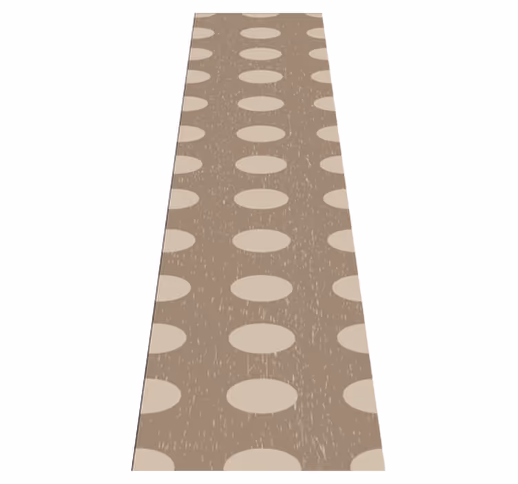 Tapis vinyle géométrique motif cercles marron - TenStickers