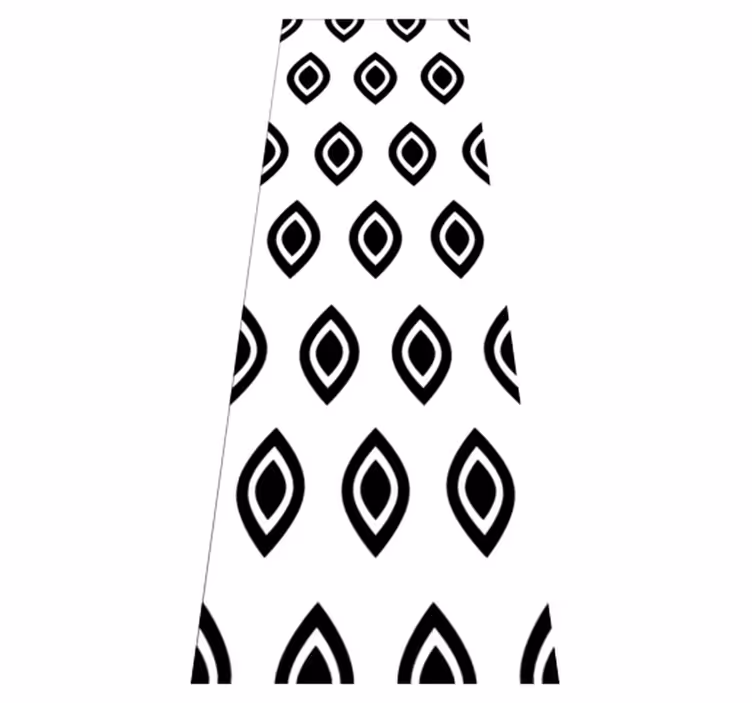Tapis vinyle géométrique motifs noirs et blancs - TenStickers