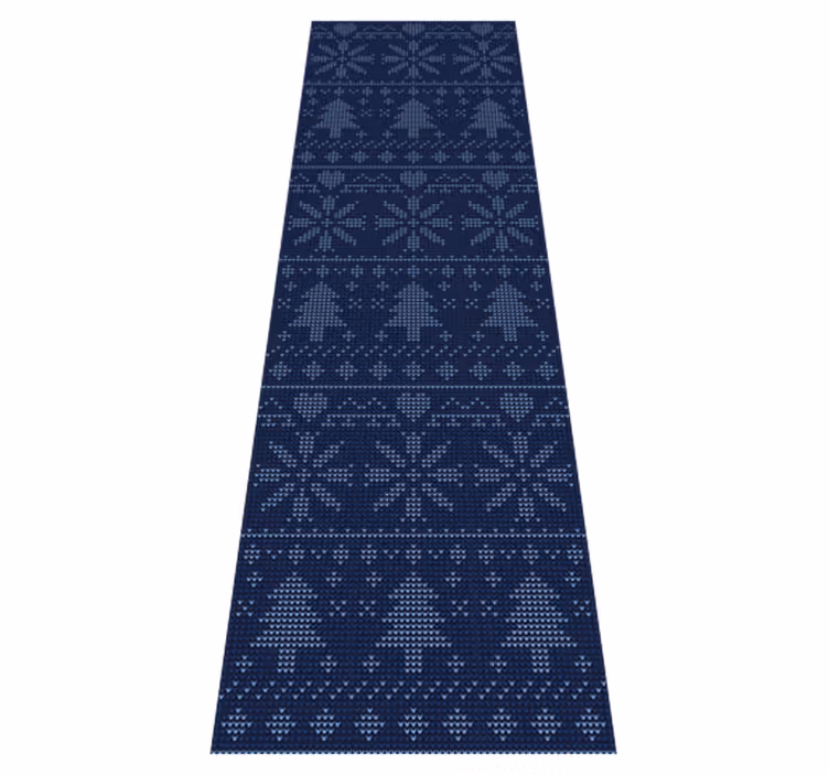 Tapis vinyle noël motif tricot bleu marine - TenStickers