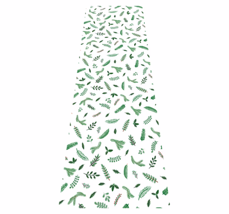 Tapis vinyle noël motifs de feuilles décorations - TenStickers