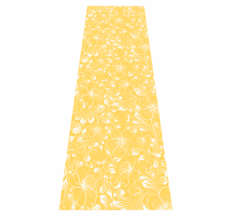 Tapis vinyle chambre fleurs jaunes style grandmillénaire - TenStickers