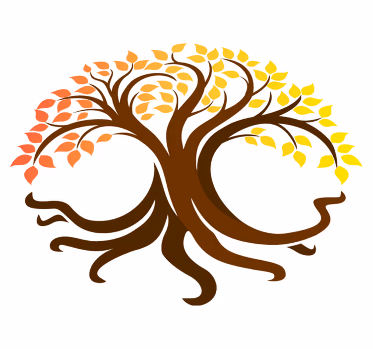 Tapis vinyle nature arbre de vie couleurs automnales - TenStickers