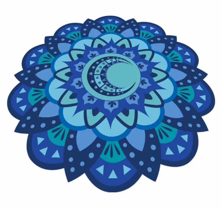 Tapis vinyle nature mandala botanique élaboré - TenStickers