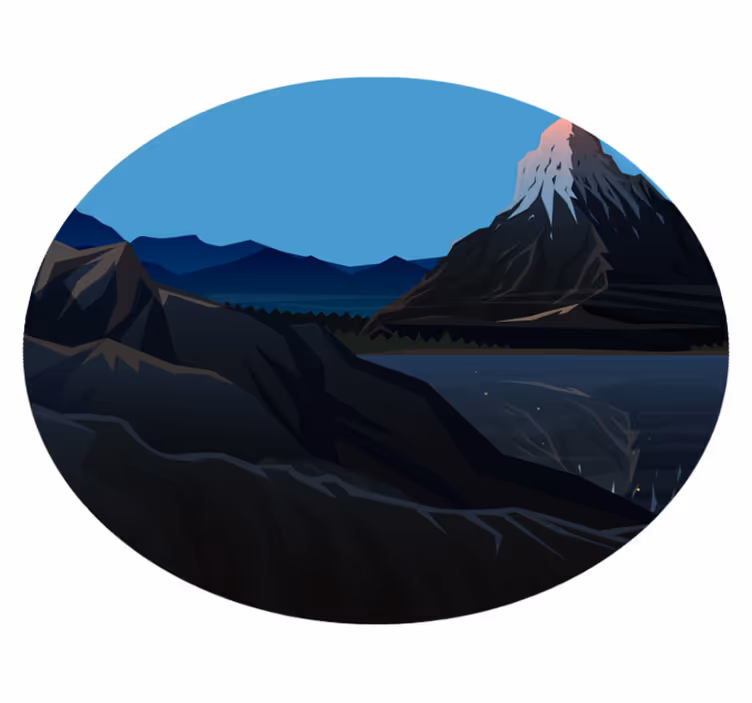 Tapis vinyle nature vue sur les montagnes - TenStickers