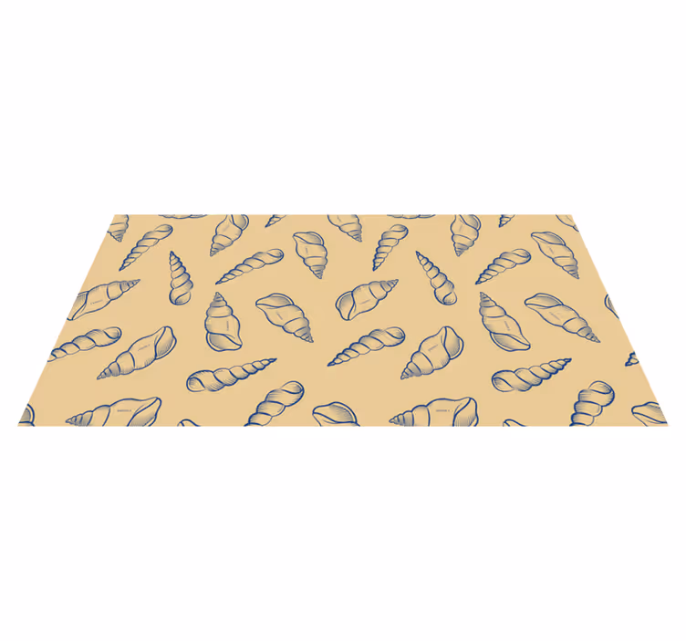Tapis vinyle nature motif coquillage composition - TenStickers