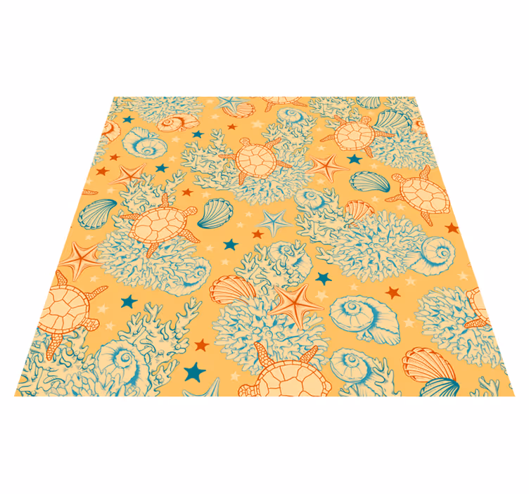 Tapis vinyle nature corail et vie marine - TenStickers