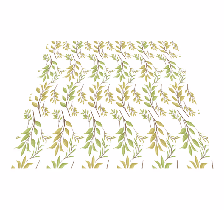 Tapis vinyle nature motif vert luxuriant - TenStickers