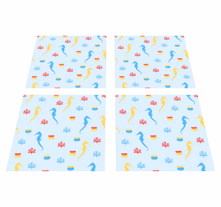 Tapis vinyle nature hippocampe nature splash - TenStickers