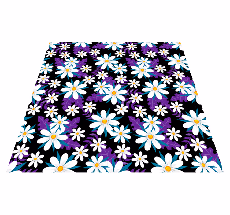 Tapis vinyle nature affichage floral coloré - TenStickers
