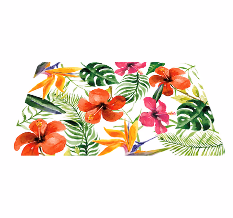 Tapis vinyle plantes monstera deliciosa portable - TenStickers