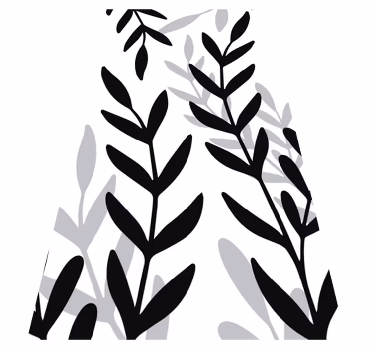 Tapis vinyle plantes feuille vinyle translucide - TenStickers